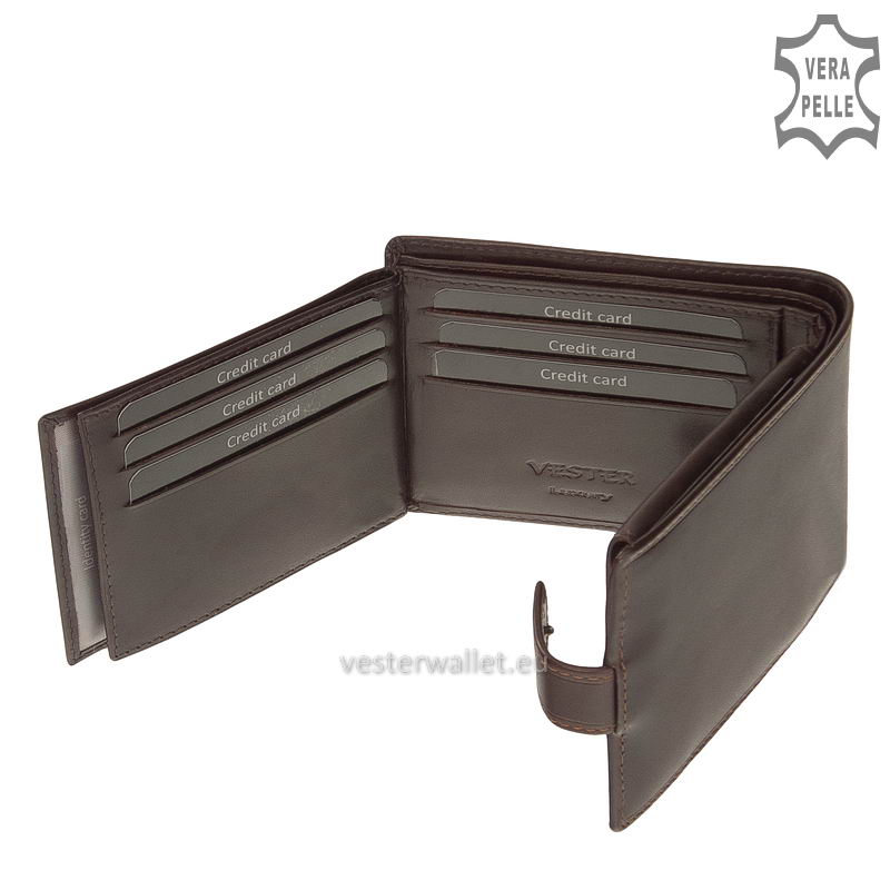 Exkluzív Vester pénztárca VF1021/T barna belső kép-1